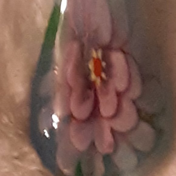 Beautiful Murano Glass Pendant Blue Floral Layers of Flowers New No Chain - Picture 4 of 11